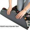 thumbnail image 3 of Black Colorful Skull Flower Pattern Hot Yoga Mat Towel Non Slip for Hot Yoga - Quick-Drying Yoga Mat Cover with 4 Corner Pockets with Travel Bag - Hot Yoga Towel Non Slip 74"x26", 3 of 6