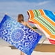 thumbnail image 5 of Toalla de playa de gran tamaño, 75x150CM, toallas sin arena, accesorios de playa para deportes de acampada, teñido anudado azul, 5 of 5