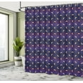 thumbnail image 4 of Ambesonne Moon Phase Shower Curtain, Cartoon Crescent Print, 69"Wx75"L, Indigo Peach and Plum, 4 of 4