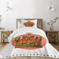 thumbnail image 3 of Ambesonne Queen Quilted Bedspread Set 2 Pcs, Baroque Crown Coronet, Twin Size, Multicolor, 3 of 6