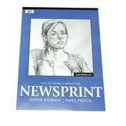 Jack Richeson Rough Newsprint Paper Pad, 100 Sheets, 18X24, Grey