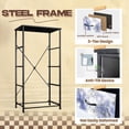 thumbnail image 4 of 4 Drawer Vertical Storage Dresser Watercolor ballerina art Splash paint Watercolor blue with Wood Top Fabric Pull Drawers, 4 of 8