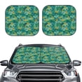 thumbnail image 2 of Balery 2 Piece Jungle Leopard Car Windshield Sun Shade|Foldable Front Windshield Shade for Car Front Window for Most Sedans SUV Truck-Small, 2 of 7