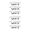 thumbnail image 2 of Anillos para cortina de ducha Ounissouiy 12 Uds Metal 7.4x2.2cm, 2 of 6