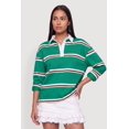 thumbnail image 2 of Women's Striped Long Sleeve Polo Top, 2 of 4