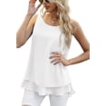 thumbnail image 1 of Blusas elegantes sin mangas casuales de verano de gasa para mujer, 1 of 6
