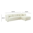 thumbnail image 6 of TOV Furniture Callie Cream Velvet Sectional - RAF, 6 of 10