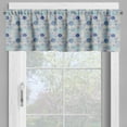 thumbnail image 2 of Ambesonne Cartoon Window Valance, Abstract Snowflakes, 54" X 12", Beige Aqua Blue, 2 of 5