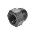 thumbnail image 2 of M10 Diameter Female Thread Nylon Hex Domed Cap Acorn Nuts Black 10Pcs, 2 of 3