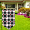 thumbnail image 3 of Wukai Heart Black Buffalo Plaid Gingham Print Garden Flag 12.5x18 Inch Double Sided Sun-resistant Rain-resistant, Wrinkle-resistant Colorfast(Only Flag), 3 of 7