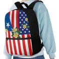 thumbnail image 4 of Uourmeti Polyester School Backpack Daypack With Flag Floral Design - Spacious Bag for Student Daily Use and Travel, 4 of 6