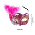 thumbnail image 2 of Unique Bargains 1 Pc Dancing Queen Feather Half Face Party Mask for Masquerade Party Pinkish Purple, 2 of 4