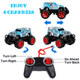 thumbnail image 5 of Remote Control Car Toys, RC Cars for Kids, 4 Channel Remote Control Car, RC Cars Monster Trucks Christmas Teen Gifts for 3-7 Year Old , Toddler Age 2-6, 5 of 7