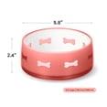 thumbnail image 5 of Felli Duo World Pet Non-Slip SAN-Plastic Food & Water Bowl Set with 2 Pet Bowls for Dogs, Mint & Blush Bone Accent Design (2 Pack), 5 of 6