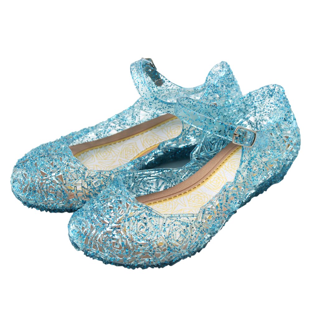 blue jelly shoes