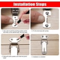 thumbnail image 4 of 12 Pieces Lever Latch Spring Latch Latch, 72mm Stainless Steel Toggle Spring Latch, with Hook, for Cabinet, Box, Drawer, Cabinet, Tool Chest, 4 of 5
