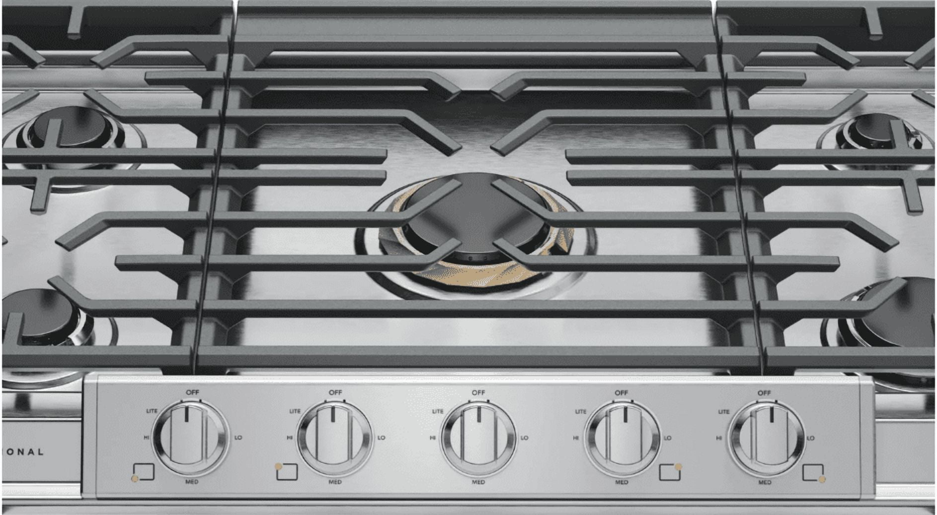 Frigidaire Pccg3680a Professional Series 36" Wide 5 Burner Natural Gas Rangetop -