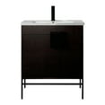thumbnail image 2 of Fine Fixtures - Modern Black 30" Bathroom Vanity Set, Black Matte Hardware, Vitreous China Sink Top, 2 of 4