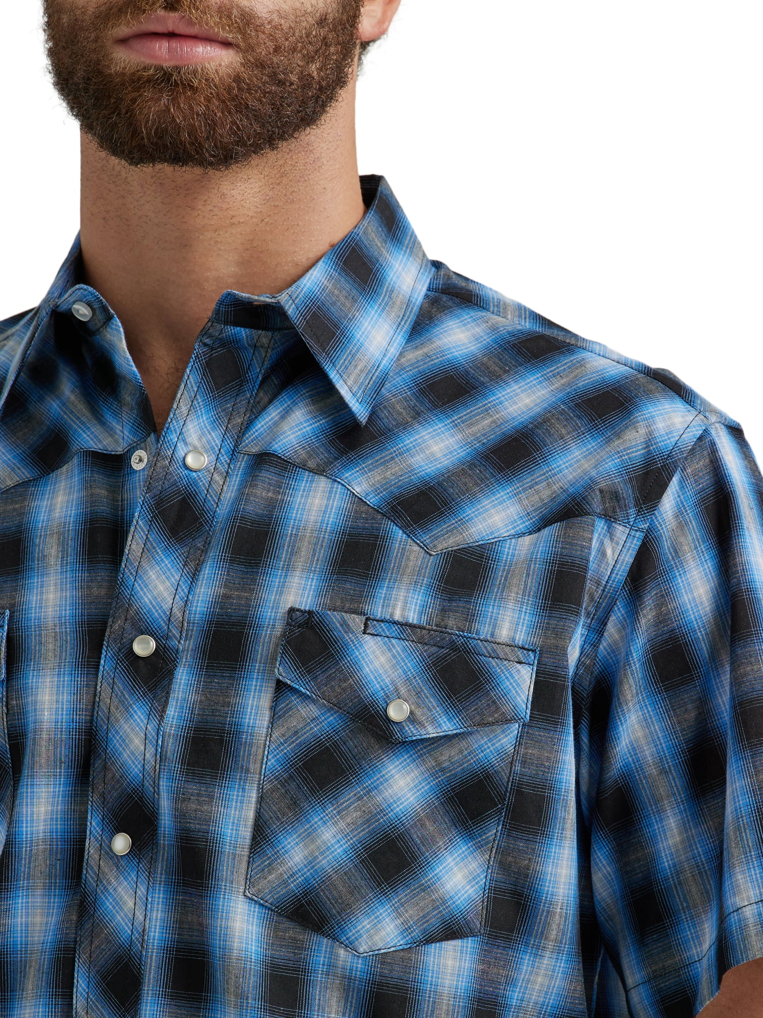 Wrangler Men's Short Sleeve Western Shirt, Size S-5XL