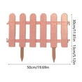 thumbnail image 3 of Garden Border, Lawn Edging, Plastic Picket Fence for Flowerbeds, Brown Decorative Yard Border, Easy Install, 3 of 6