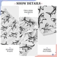 thumbnail image 4 of Wobogo Sketch Shark Long Pajama Pants Bottoms Soft Sleepwear with Pockets, 4 of 9