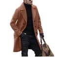 thumbnail image 2 of YDOJG Mens Hoodies Men'S New Winter Style Fashion Pure Hat And Wool Overcoat Comfortable Warm Coat, 2 of 9