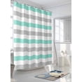 thumbnail image 3 of Fsddascl Teal Grey Shower Curtain Set - 72" x 78" Washable Bathtub Curtain with 12 Hooks, Farmhouse Watercolor Modern Geometric Waterproof Fabric Stall Shower Curtains for Bathroom/Bathtub Décor, 3 of 6