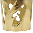 thumbnail image 4 of DecMode 20", 16"H Abstract Drip Gold Aluminum Metal Vase with Melting Designed Body, Set of 2, 4 of 12