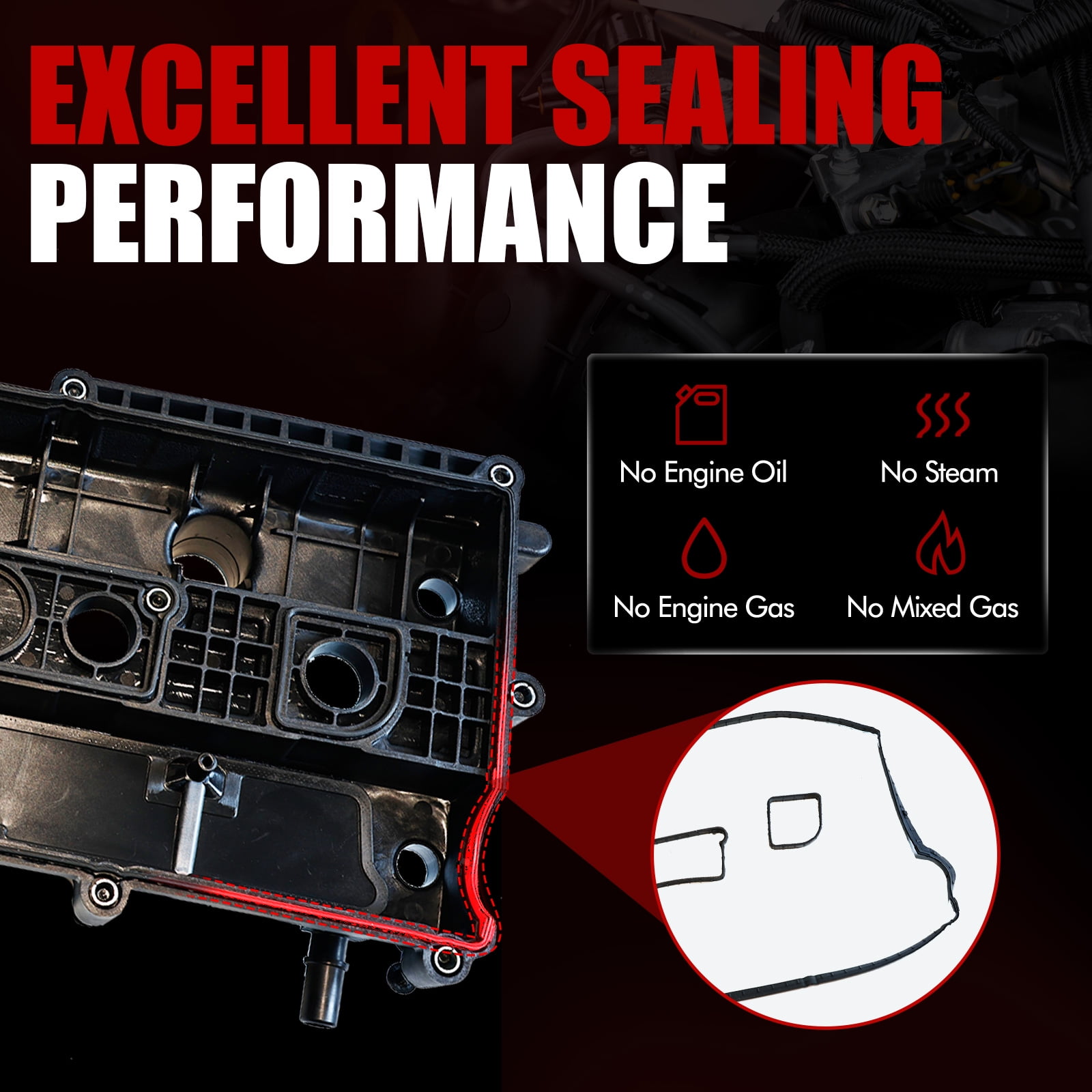 Engine Valve Cover Gasket Kit Compatible with 2012 2013 2014 Ford Focus 2.0L Naturally Aspirated Replace CM5Z6582E