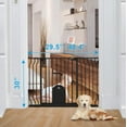 Baby Gate with Cat Door for Stairs Auto Close 29.548.4" Dog Pet