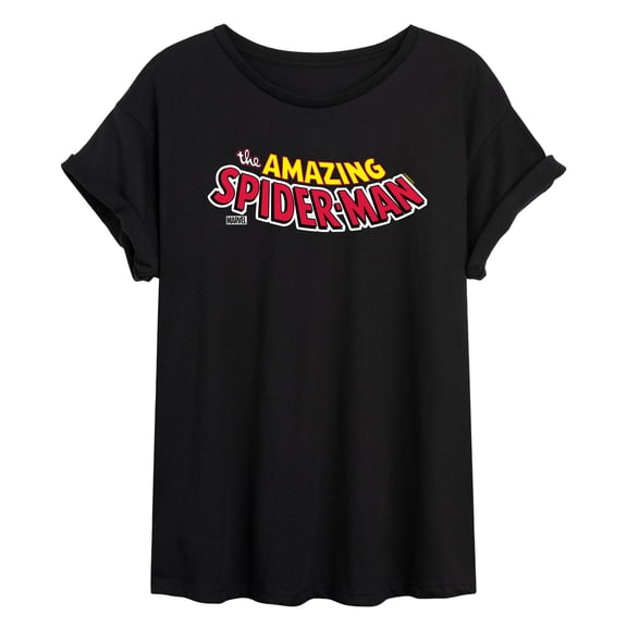 Marvel Spider-Man - Editorial Logo - Women's Oversized Graphic T-Shirt