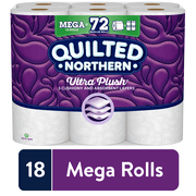 Quilted Northen Ultra Plush Toilet Paper, 18 Mega Rolls (= 72 Regular Rolls)