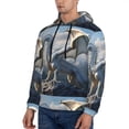 thumbnail image 3 of Wukai Mountain White Dragon Print Men Hoodies Fleece Sweatshirts Long Sleeve Sweaters Pullover Fall Outfits Winter Clothes-X-Large, 3 of 7