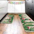 thumbnail image 5 of Spring Summer Cactus Kitchen Rugs Set of 2, Sweet Home Green Succulents Plant Red Flower Butterfly Kitchen Mats Decor, Seasonal Floor Door Mat Home Decorations -17x30 and 17x47 Inch, 5 of 5