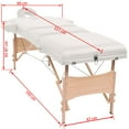 thumbnail image 2 of vidaXL Massage Table and Stool Set Beauty Couch Therapy Bed 3 Zones Thick, 2 of 12