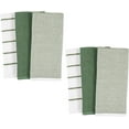 thumbnail image 3 of KAF Home Ayesha Curry Cotton Kitchen Towels Set, Absorbent Dish Towels, 18” x 28”, Green, 6 Pack, 3 of 10