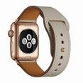 thumbnail image 2 of Compatible with iWatch Band 45mm 44mm 42mm 41mm 40mm 38mm, Genuine Leather Replacement Band Strap Compatible with Apple Watch SE Series 7 6 5 4 3 2 1, 2 of 10