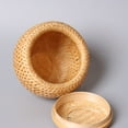 thumbnail image 3 of WHAMVOX 1Set Woven Tea Basket Bamboo Loose Tea Storage Containers Round Shape for Home Use, 3 of 8