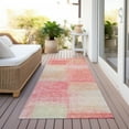thumbnail image 6 of Addison Rugs Chantille Indoor/Outdoor Transitional Squares Blush Washable Runner Rug, 2'3" x 7'6", 6 of 6