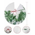 thumbnail image 7 of Green Palm Leaves Botanical Christmas Tree Skirt 48 Inches Large Christmas Skirt Tree, Summer Tropical Plants Tree Skirt Christmas Decorations for Fireplace Party Holidays Indoor Outdoor, 7 of 7