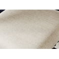 thumbnail image 4 of Classic Set of 2pc Counter Height Dining Chairs Ivory Fabric Padded Linen Chairs Upholstered Cushion High Chairs Nailhead Trim Kitchen Dining Room Solid wood Brown Cherry, 4 of 5