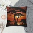 thumbnail image 2 of COMIO  Throw Pillow Cover Case African Animal Elephants Family Walk Sunset,Soft Pillow Case for Decorative Bedroom/Livingroom/Sofa/Farm House,Couch Pillow Cushion Covers, 2 of 5