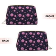 thumbnail image 3 of Picia Pink Planets And Stars Print Leather Makeup Bag Make Up Bag Travel Toiletry Bag for Her Girlfriend Teacher Teen Girl Gifts, 3 of 8