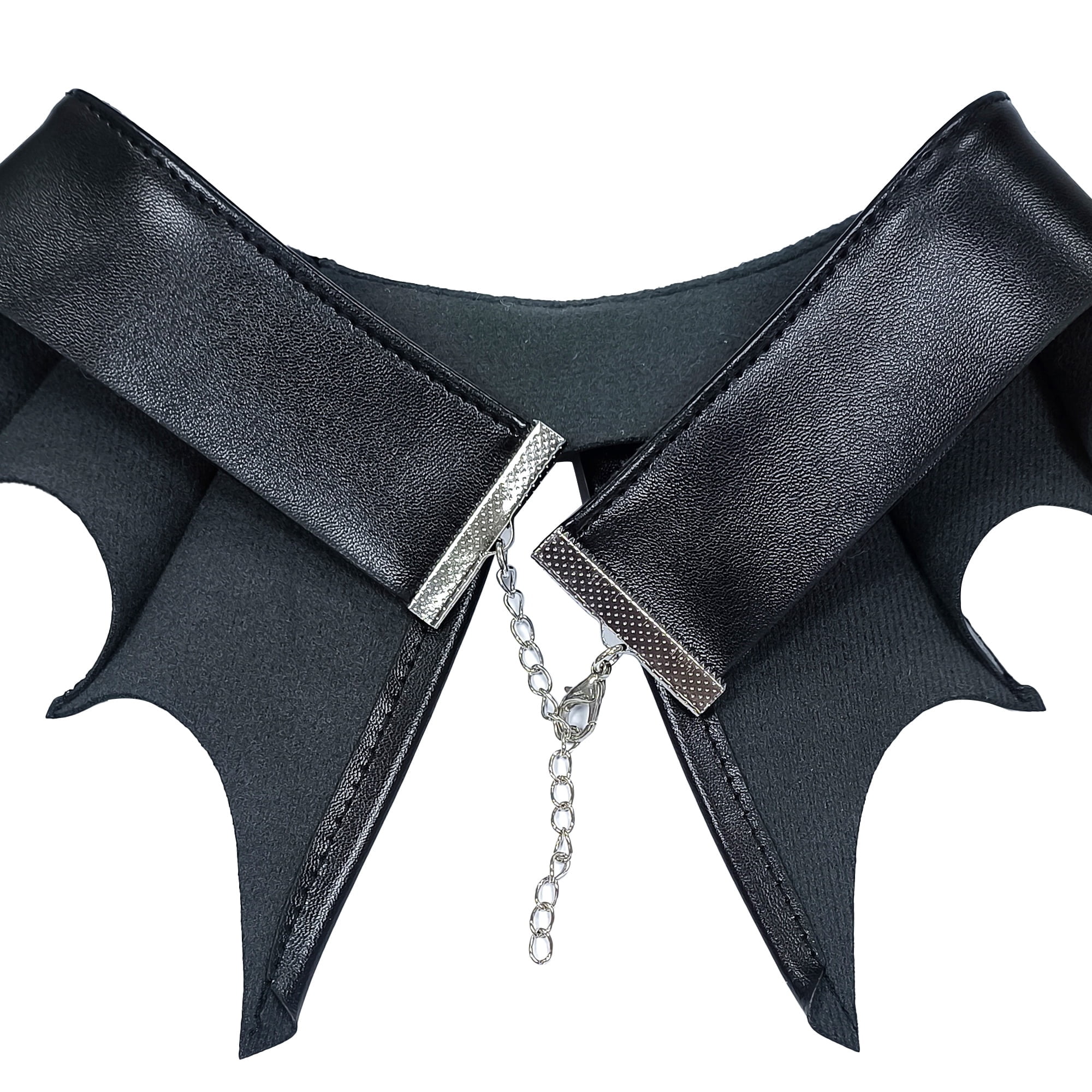 Faux Leather Bat Collar Costume Accessory for Adults, Black, Halloween by Way To Celebrate