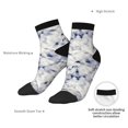 thumbnail image 6 of Pofeuu Indigo Tie Dye Print 30cm Socks, Adult Running Hiking Socks for Youth and Adult, 6 of 7