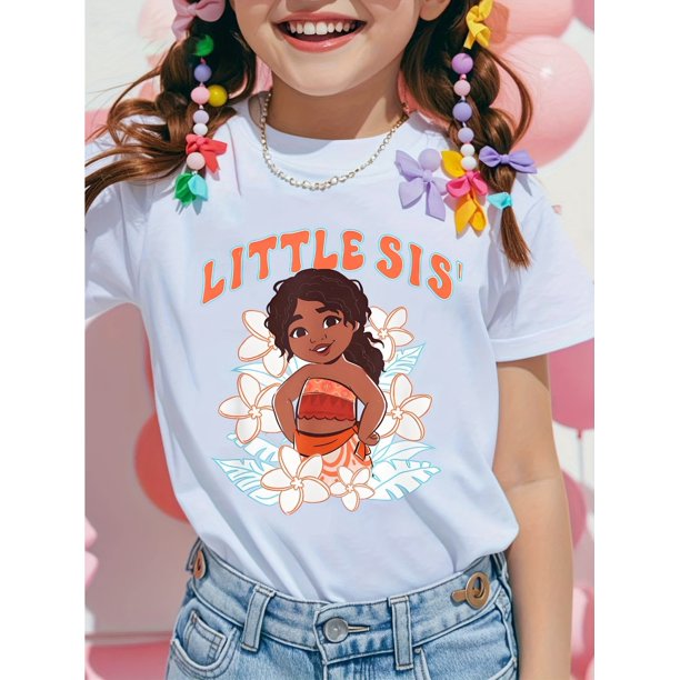 Camiseta con diseño de dibujos animados vibrante, mangas cortas, cuello redondo, algodón, ideal para uso informal de verano.