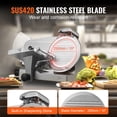 thumbnail image 4 of KFFKFF Electric Meat Cutter, 340W with 10" SUS420 Blade & Sharpening Stone, 0-0.6" Thickness Adjuster for Both Commercial & Home, Slices Meat & Cheese Efficiently, 4 of 9