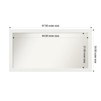 Amanti Art Custom Wall and Bathroom Mirror (24.5 x 47.5 in.), Vanity White Narrow Frame