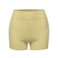 thumbnail image 2 of A2Y Women's Basic Solid Premium Cotton High Rise Bike Shorts Taupe S, 2 of 5