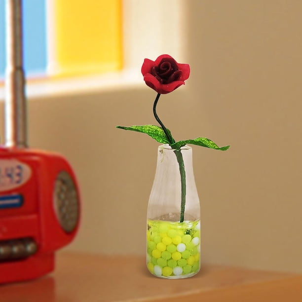 Set De 10 Flores En Miniatura Para Casa De Muñecas Con Jarrones De Resina – Decoración Realista De Plantas Para Jardines, Dioramas Y Proyectos Creativos